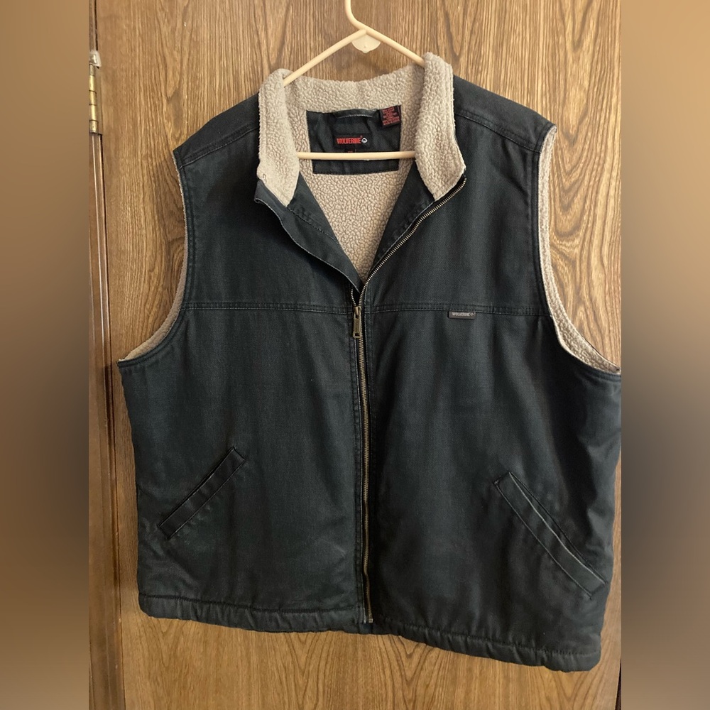 Wolverine Dark Gray Vest with Soft Cream Lining - Picture 2 of 8